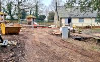 Building work starts on former ranger's cottage.
