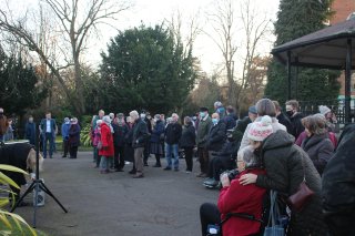 Residents gather for the Holocaust Memorial Service