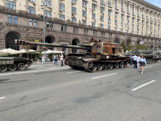 Destroyed Russian military equipment in Kyiv. Photo: Dmynto Martynets