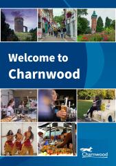 The front page of the Welcome to Charnwood pack showing images of Charnwood.