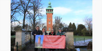 Photo from left to right: Cllr Jonathan Morgan, leader of Charnwood Borough Council, Cllr Jenny Bokor, lead member for Loughborough, Cllr Jennifer Tillotson, Mayor of Charnwood and Mel Gould, Chairman of the Loughborough Carillon Tower and War Memorial Museum