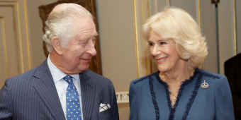 Photo shows King Charles III and the Queen Consort.