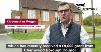 The image shows the Council leader at Wymeswold