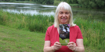 Photo shows Cllr Anne Gray, lead member for open spaces at Dishley Pool, Loughborough