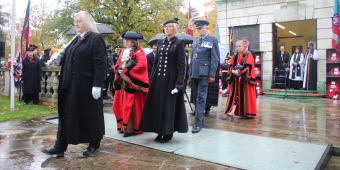The Remembrance Sunday service at Queen's Park, Loughborough, on Sunday November 12, 2023.