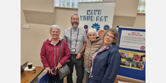 Council tenants with customer engagement officer Andrew Everitt-Stewart at the tenant networking event at Syston Community Centre on Wednesday September 20.