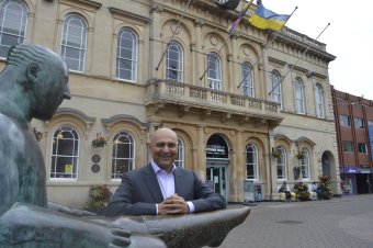 Dr Nik Kotecha OBE DL in Loughborough town centre. Dr Kotecha's tenure as chair of the Town Deal has come to an end.